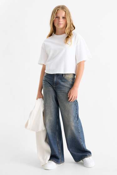 Copii - Fete - Baggy jeans - denim-albastru