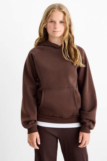 Kinder Mädchen - Hoodie - dunkelbraun