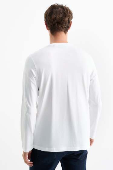 Uomo - Maglia a maniche lunghe - bianco