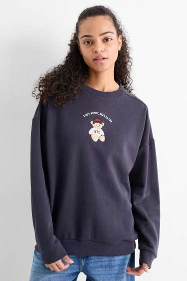 Dames - Sweatshirt - oversized - donkerblauw