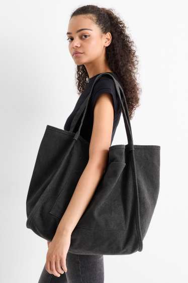 Damen - Großer Shopper - schwarz