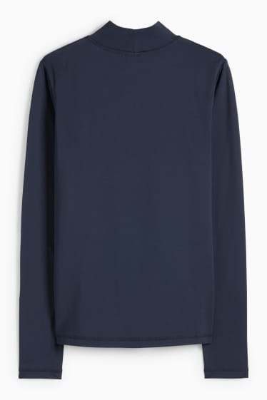 Dámské - Termo tričko s dlouhým rukávem basic - regular fit - tmavomodrá