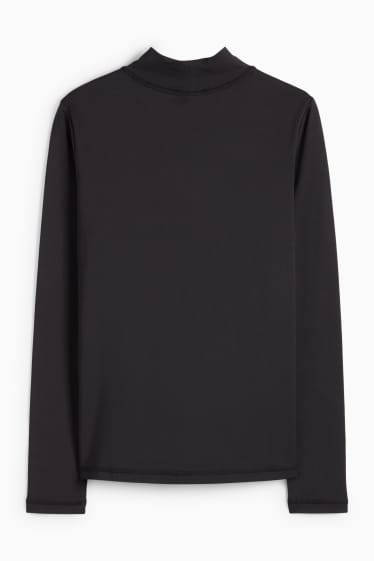 Dámské - Termo tričko s dlouhým rukávem basic - regular fit - černá