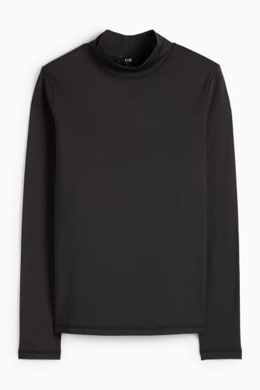 Dámské - Termo tričko s dlouhým rukávem basic - regular fit - černá