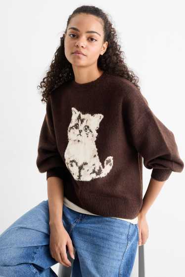 Women - Jumper - dark brown