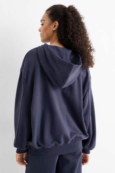 Damen - Sweatjacke mit Kapuze - dunkelblau