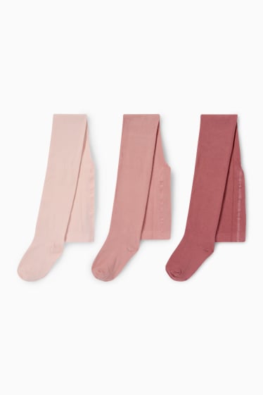Kinderen: meisjes - Set van 3 - maillot - donker rose