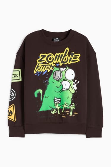 Kinderen: jongens - Exploding Kittens - sweatshirt - zwart