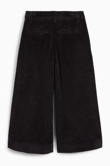 Kinder Mädchen - Cordhose - schwarz