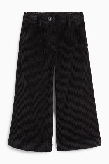 Kinder Mädchen - Cordhose - schwarz