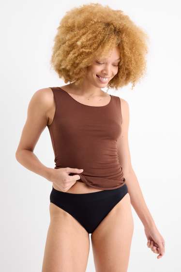 Damen - Hemdchen mit Kaschmir-Anteil - braun