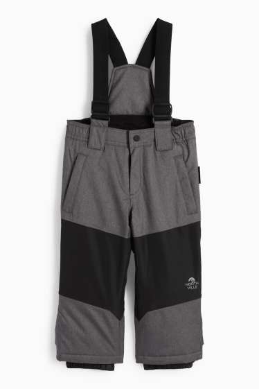 Bambini - Pantaloni da sci - impermeabili - grigio scuro