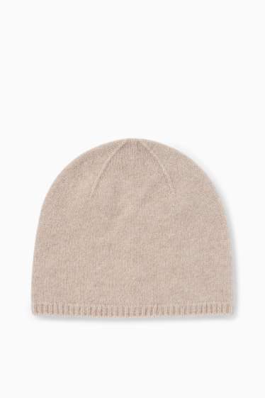 Donna - Berretto di cashmere - beige chiaro