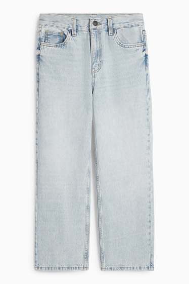 Children Boys - Loose fit jeans - extra-wide waistband - denim-light blue