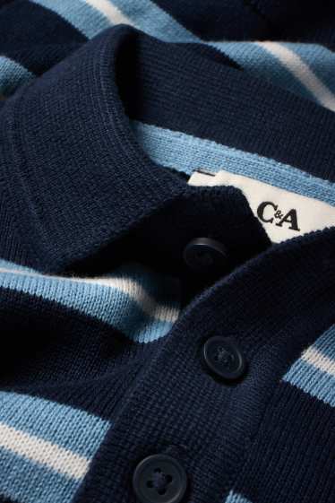 Enfants garçons - Pull - à rayures - bleu foncé
