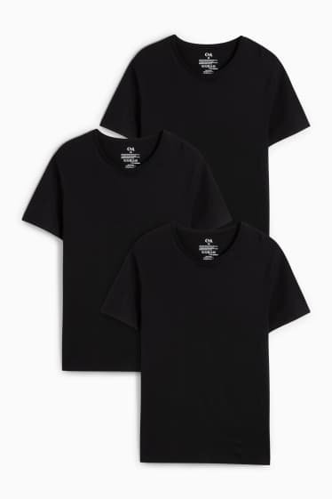 Men - Multipack of 3 - vest - black