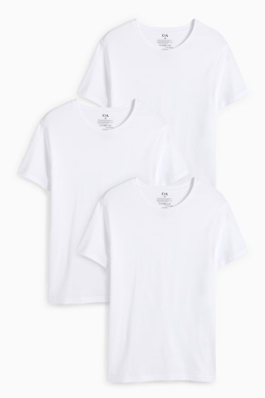 Heren - Set van 3 - onderhemd - wit