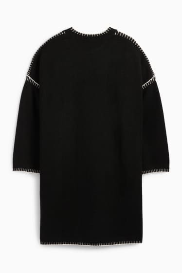 Femmes - Robe en maille - straight fit - noir
