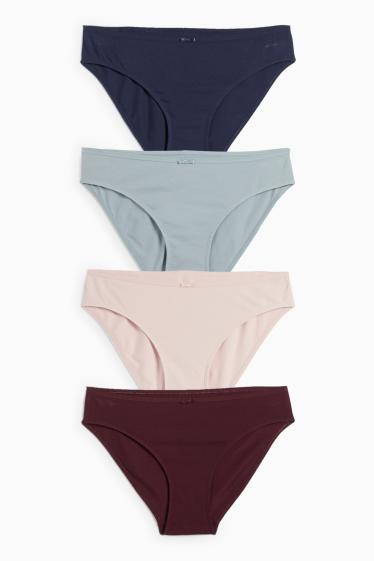 Women - Multipack of 4 - knickers - dark red