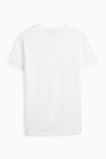 Herren - T-Shirt - Slim Fit - Flex - weiß