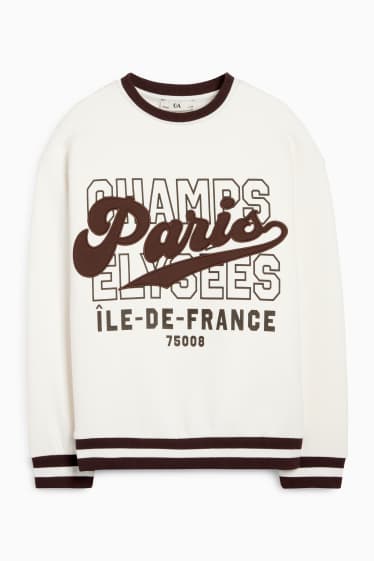 Kinder Mädchen - Paris - Sweatshirt - braun / cremeweiß