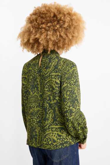 Femmes - Chemisier - à motif - vert