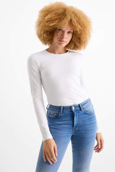 Women - Multipack of 2 - long sleeve top - slim fit - white