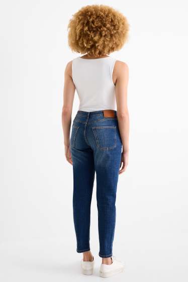 Femei - Boyfriend jeans - talie medie - denim-albastru