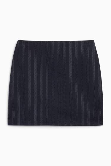 Dames - Skort - krijtstrepen - donkerblauw