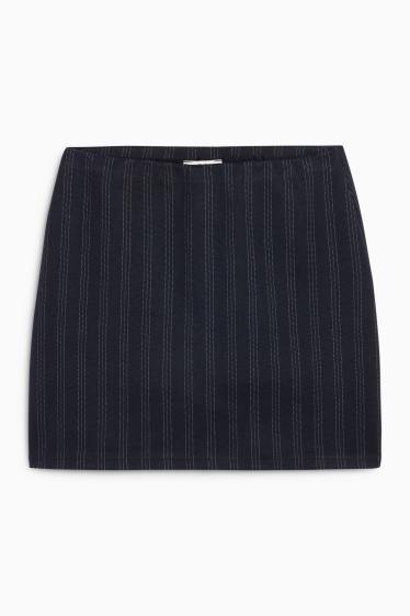 Dames - Skort - krijtstrepen - donkerblauw