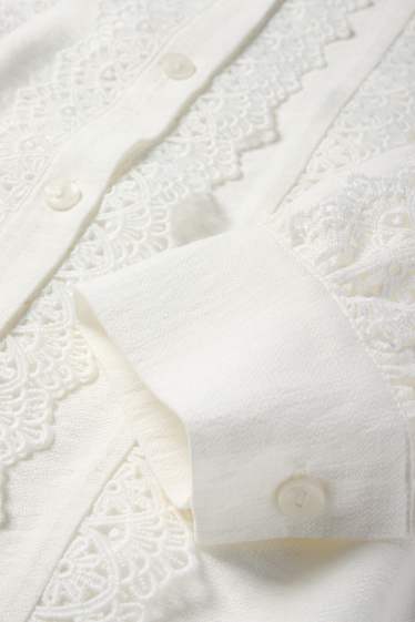Damen - Bluse - weiß