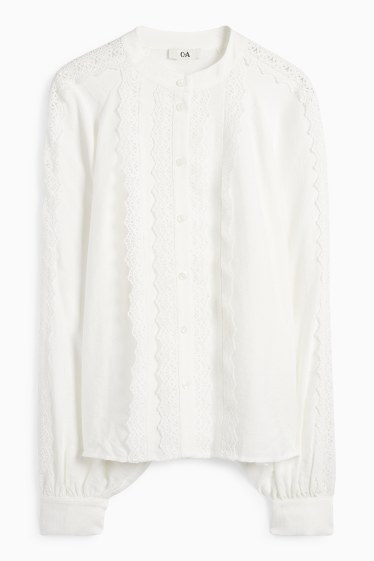 Damen - Bluse - weiß