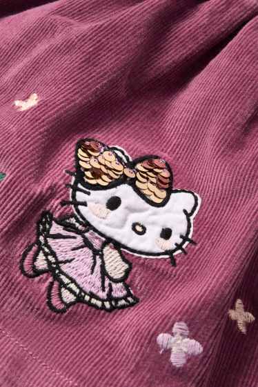 Nena - Hello Kitty - faldilla de pana - fúcsia