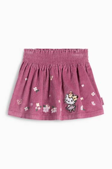Nena - Hello Kitty - faldilla de pana - fúcsia
