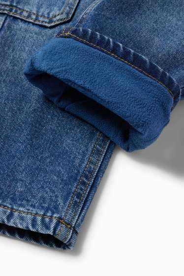 Kinder Buben - Cargo Jeans - Thermojeans - jeansblau
