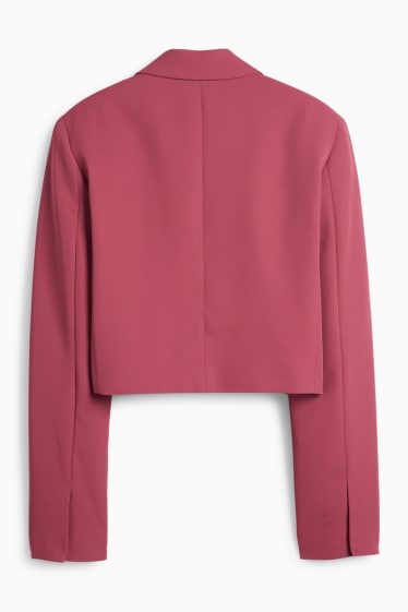 Femei - Blazer crop - regular fit - roz