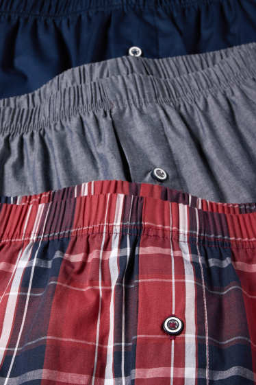 Kinder Buben - Multipack 3er - Boxershorts - dunkelblau
