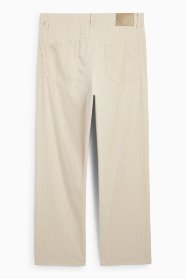 Hombre - Pantalón de pana - relaxed fit - beige claro