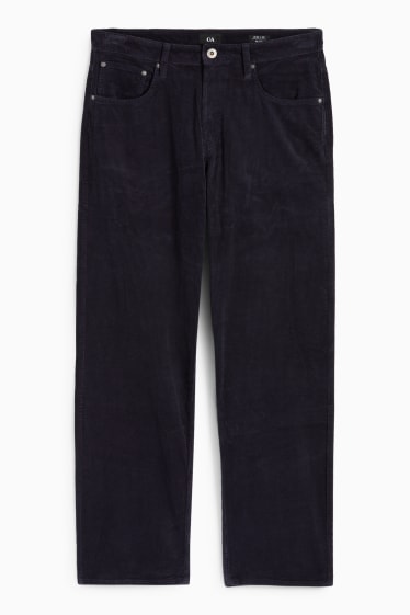 Herren - Cordhose - Relaxed Fit - dunkelblau