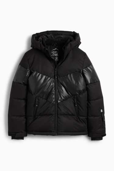 Children Girls - Ski jacket with hood - water-repellent - black