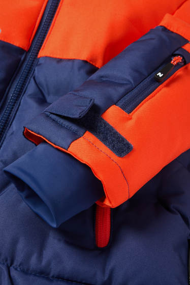 Kinderen: jongens - Ski-jas met capuchon - waterdicht - oranje