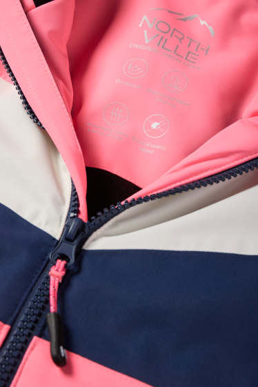 Nena - Granota d’esquí amb caputxa - impermeable - fúcsia fluorescent