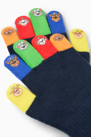 Kinder Buben - PAW Patrol - Chase, Marshall, Rubble, Rocky - Handschuhe - dunkelblau