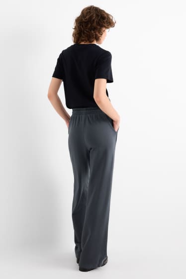 Donna - Pantaloni sportivi basic - grigio scuro