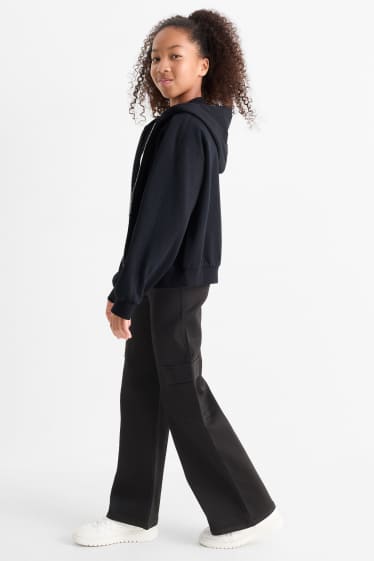 Kinder Mädchen - Cargo Jegging Jeans - schwarz