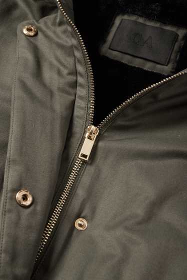 Femmes - Parka à capuche - hiver - vert foncé