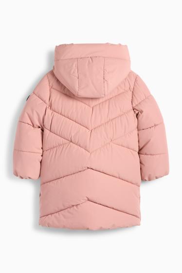 Kinder Mädchen - Steppjacke mit Kapuze - wasserabweisend - rosa