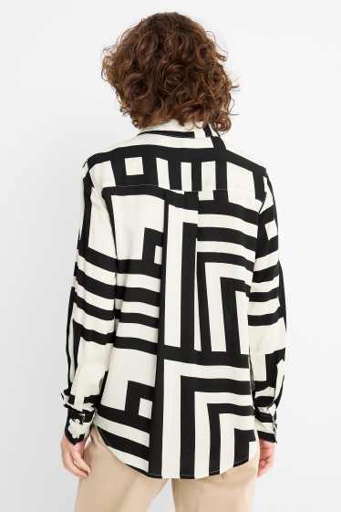 Dona - Brusa - estampada - negre/blanc