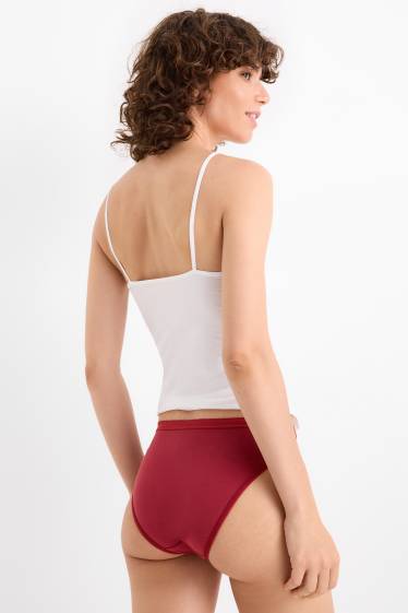 Femmes - Lot de 4 - culottes - rouge foncé