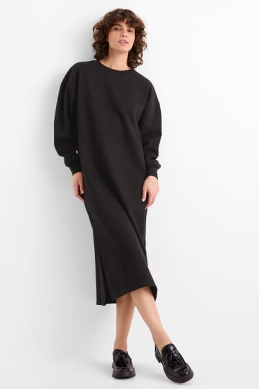 Damen - Sweatkleid - schwarz